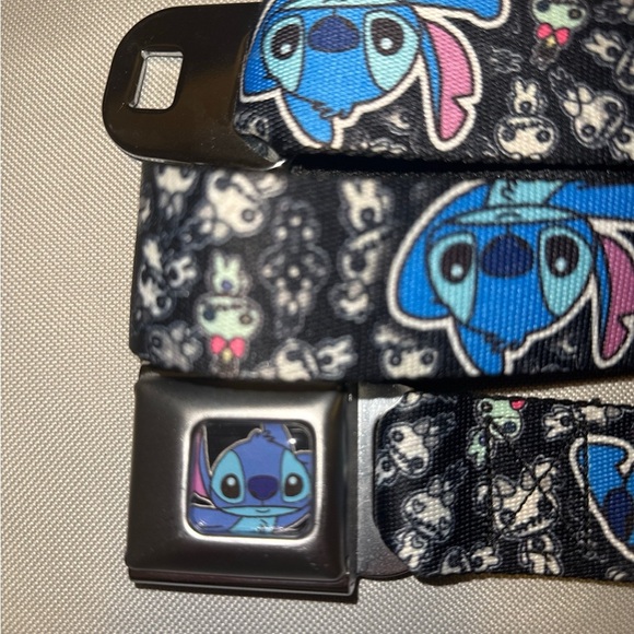 Stitch Disney Pants Belt Car seat Buckle Clip fits 24”-38” Black Blue - Picture 1 of 4